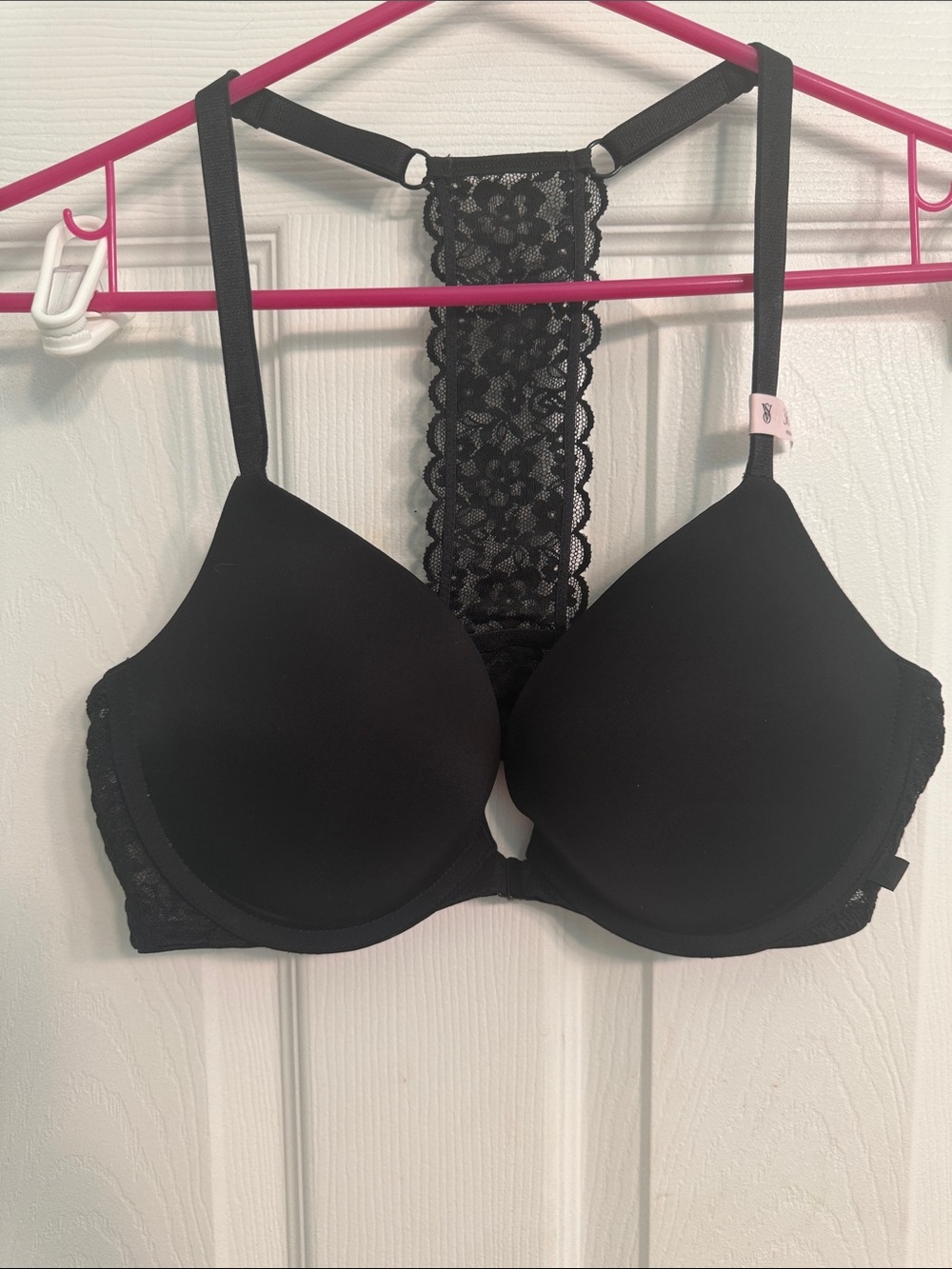 Victoria's Secret Black Lace Racerback T-Shirt Bra